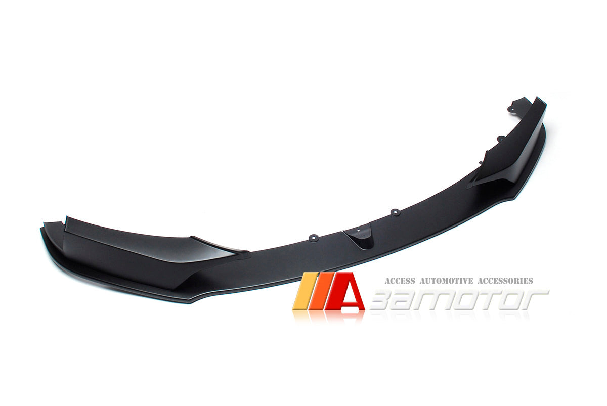 Matte Black P Front Bumper Lip Spoiler fit for 2012-2014 BMW F20 / F21 1-Series Pre-LCI M Sport