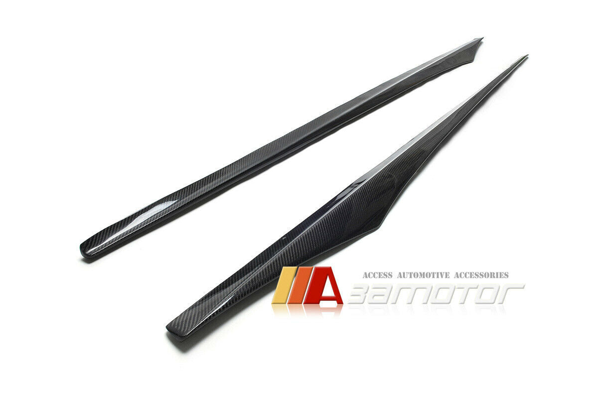 Carbon Fiber Side Skirt Add-on Extensions Set fit for 2012-2019 BMW F06 M Sport / M6 Gran Coupe
