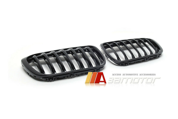 Gloss Black Front Kidney Grilles Set fit for 2016-2018 BMW F48 Pre-LCI X1 SUV