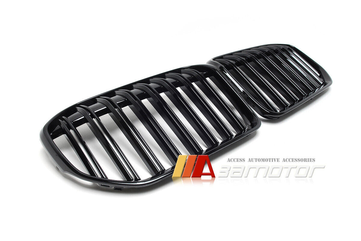 Gloss Black Dual Slat Style Front Grille fit for 2019-2021 BMW G11 / G12 LCI 7-Series