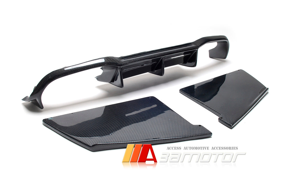 Carbon Fiber MTC Bumper Diffuser + Rear Extensions Set fit for 2016-2021 BMW F87 M2