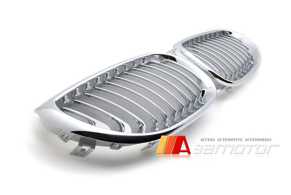 Front Chrome Kidney Grilles Backing Silver fit for 2004-2010 BMW E60 / E61 5-Series & M5