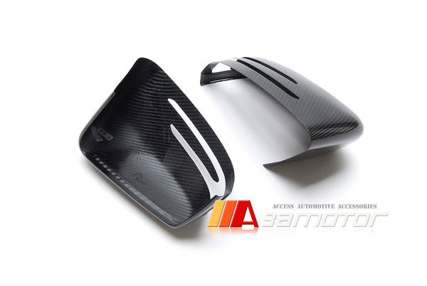 Vacuum Carbon Fiber Side Mirror Cap Covers fit for Mercedes W204 / C204 / W212 / C207 / W218 / W221 / W216
