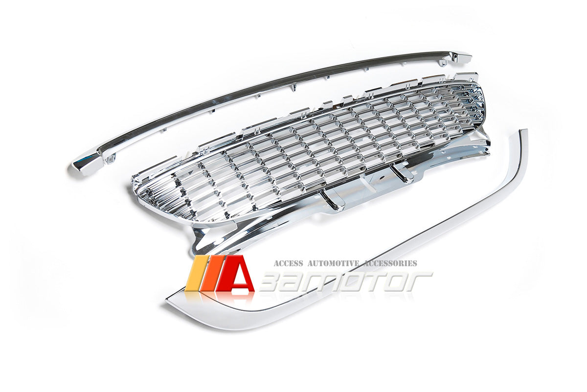 All Chrome Front Grille Set fit for 2007-2013 MINI Cooper S R55 / R56 / R57 / R58 MK2