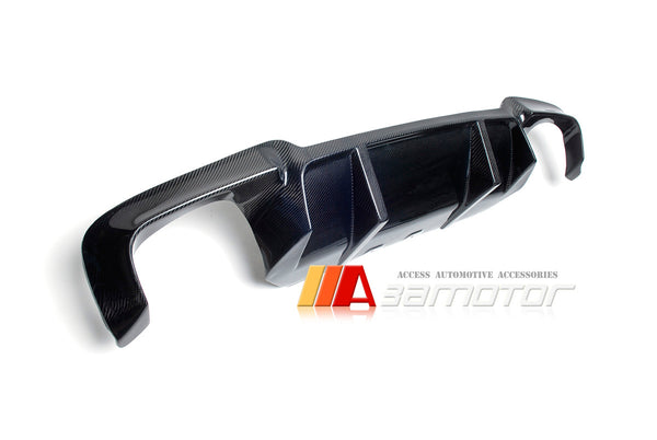 Carbon Fiber 2 Fins Style Rear Bumper Diffuser Quad fit for 2012-2016 BMW F10 M5