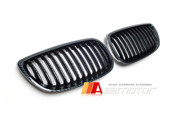 Carbon Look (Hydro Dipped) Front Kidney Grilles fit for 2007-2010 BMW E92 / E93 Pre-LCI 3-Series & 2008-2013 E92 M3 Coupe