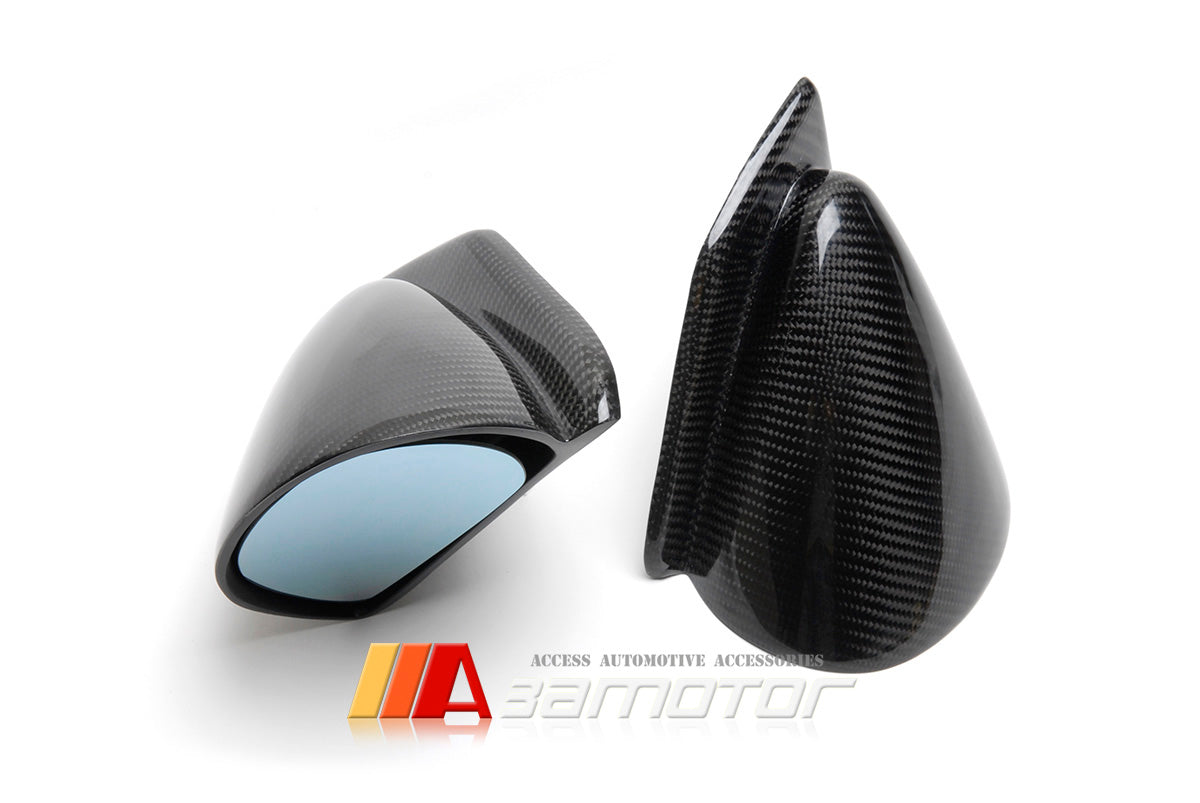 Replacement Carbon Fiber Side Mirrors w/ Blue LED Light fit for Mitsubishi Evolution EVO 7 / EVO 8 / EVO 9