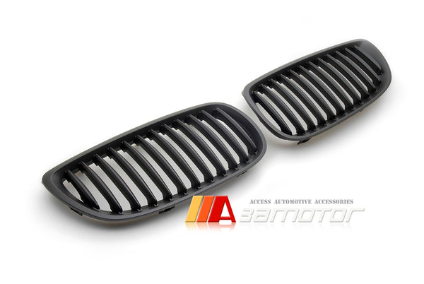 Matte Black Front Kidney Grilles Set fit for 2007-2010 BMW E92 / E93 Pre-LCI 3-Series & 2008-2013 E92 M3 Coupe