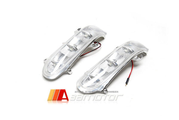 Door Mirror White LED Side Signal Lights Lamp fit for 1998-2002 Mercedes W220 S-Class