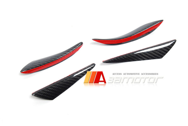 Carbon Fiber Front Bumper Fins Side Canards 4 PCS fit for Mitsubishi Lancer EVO 10