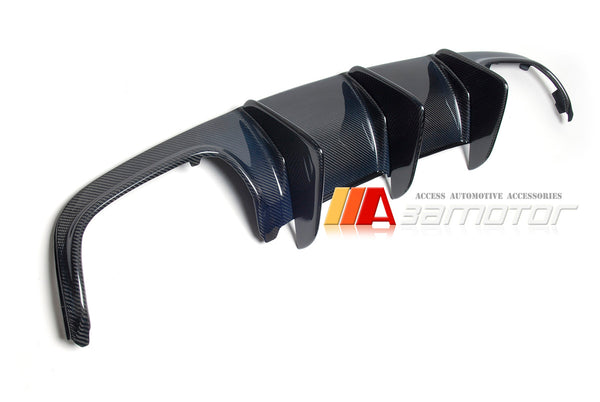 Carbon Fiber Big Fins Rear Bumper Diffuser fit for 2008-2011 Mercedes W204 C63 Pre-Facelift AMG