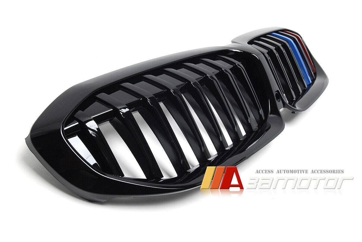 Gloss Black Front Grille w/ M-Color fit for 2019-2022 BMW G20 / G21 Pre-LCI 3-Series