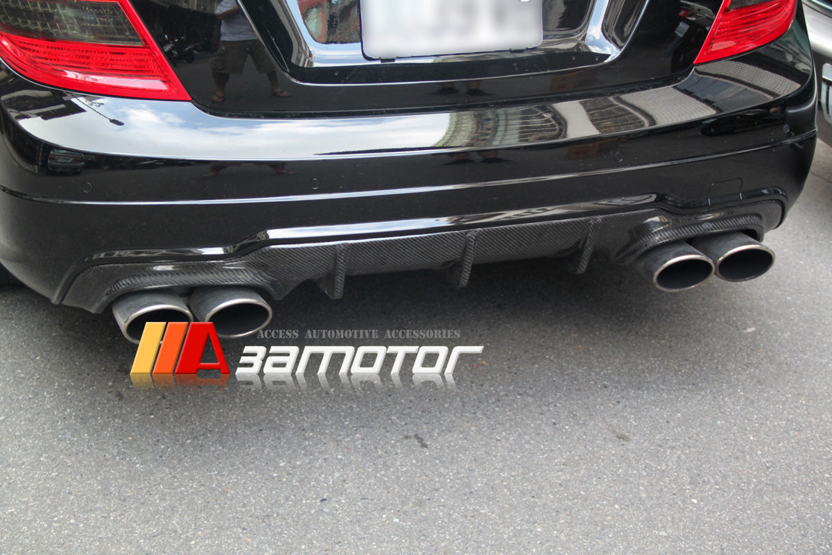 Carbon Fiber Rear Bumper Diffuser Quad fit for 2012-2015 Mercedes W204 Facelift / C204 C63 AMG
