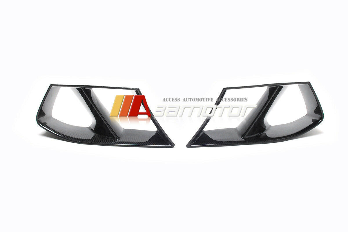 Carbon Fiber Front Bumper Grill Fog Vent Covers Set fit for 2022-2023 BMW G80 M3 / G82 G83 M4