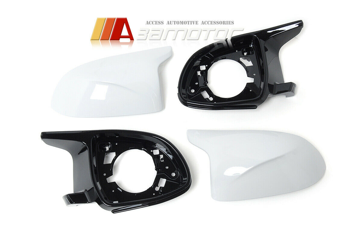Replacement White Side Mirror Covers Set fit for BMW X3 G01 / X4 G02 / X5 G05 / X6 G06 / X7 G07