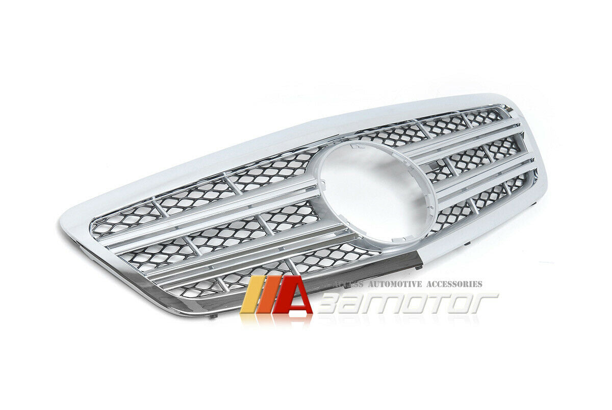 Front Hood Chrome Grille Silver #775 fit for 2010-2013 Mercedes W221 Facelift S-Class