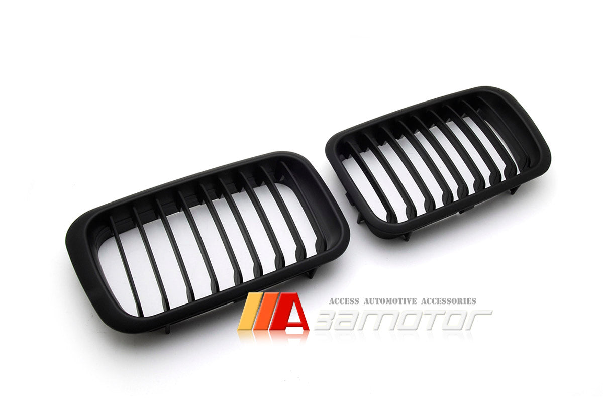 Matte Black Front Kidney Grilles Set fit for 1992-1996 BMW E36 3-Series Pre-LCI & E36 M3