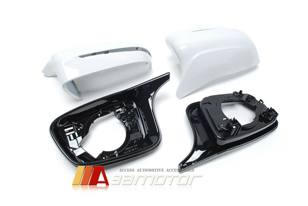 Replacement White Side Mirror Covers Set fit for 2019-2022 BMW G20 / G21 3-Series