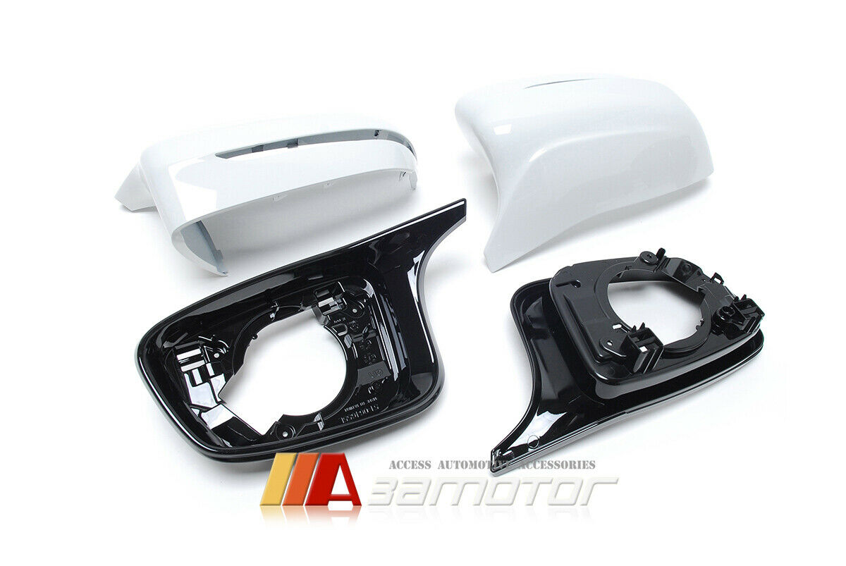 Replacement White Side Mirror Covers Set fits BMW G30 / G31 / G11 / G12 / G14 / G15