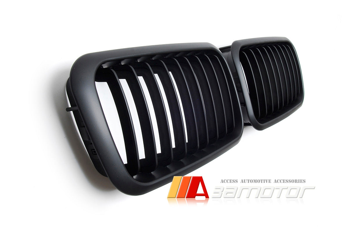 Matte Black Front Kidney Grilles Set fit for 1992-1996 BMW E36 3-Series Pre-LCI & E36 M3