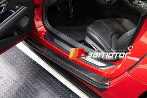 Carbon Fiber Door Sill Scuff Plate Insert Trim Set fit for 2020-2023 Toyota Supra GR A90 A91