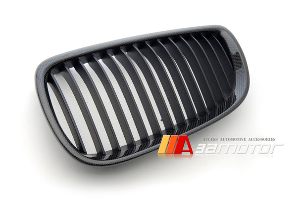 Carbon Fiber Front Kidney Grilles Set fit for 2009-2011 BMW E90 / E91 LCI 3-Series