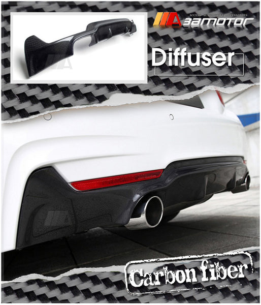 Carbon Fiber Rear Bumper Diffuser Quad fit for 2014-2019 BMW F32 / F33 4-Series M Sport