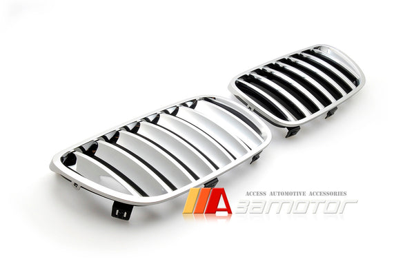 Front Chrome Kidney Grilles Backing Black fit for 2007-2010 BMW E83 LCI X3 SUV