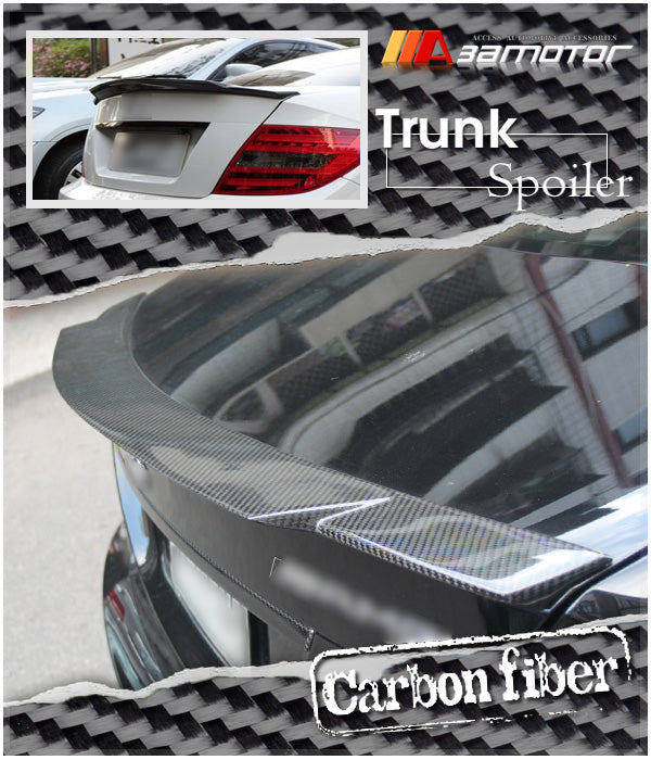 Carbon Fiber C74 Rear Trunk Spoiler Wing fit for 2008-2014 Mercedes W204 C-Class Sedan