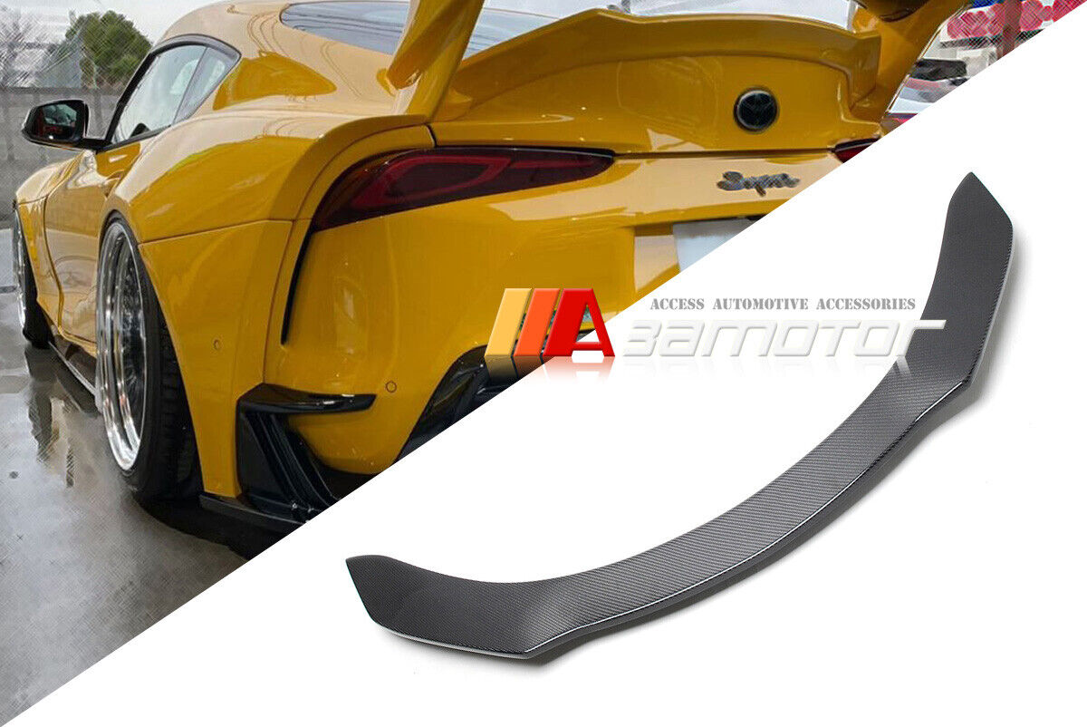 Carbon Fiber W Rear Trunk Spoiler Wing fit for 2020-2023 Toyota Supra GR A90 A91