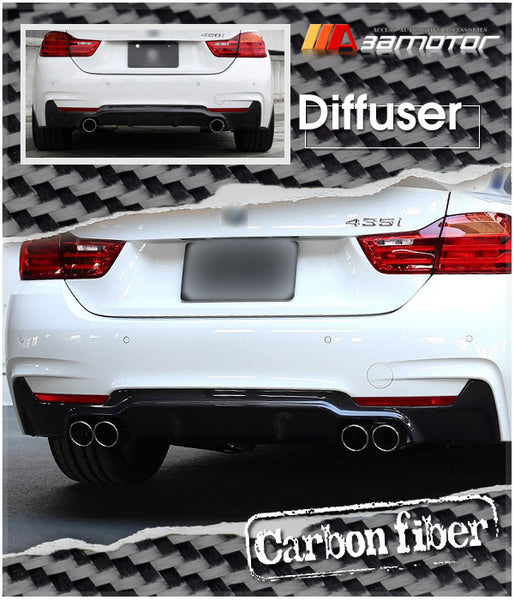 Carbon Fiber Rear Bumper Diffuser Quad fit for 2014-2019 BMW F32 / F33 4-Series M Sport