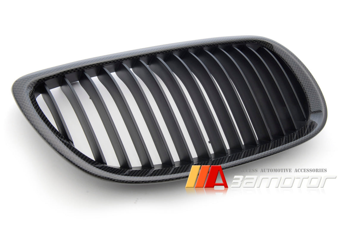 Carbon Fiber Front Kidney Grilles fit for 2007-2010 BMW E92 / E93 Pre-LCI 3-Series & 2008-2013 E92 M3 Coupe