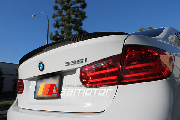 3AMOTOR Pre-Painted Rear Trunk Spoiler Wing MP Style fit for 2012-2019 BMW F30 3-Series Sedan / F80 M3