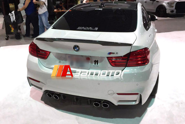 3AMOTOR Pre-Painted Rear Trunk Spoiler Wing M4 Style fit for 2015-2020 BMW F82 M4 Coupe