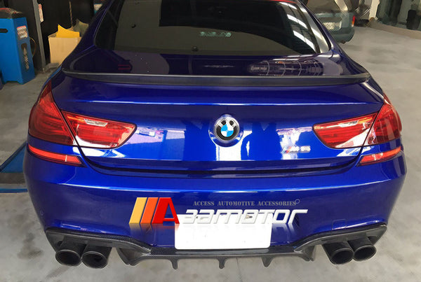 3AMOTOR Pre-Painted Rear Trunk Spoiler Wing M6 Style fit for 2013-2019 BMW F06 6-Series Gran Coupe