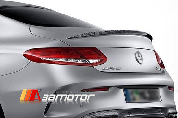 3AMOTOR Pre-Painted Rear Trunk Spoiler Wing AM Style fit for 2017-2022 Mercedes C205 C-Class Coupe