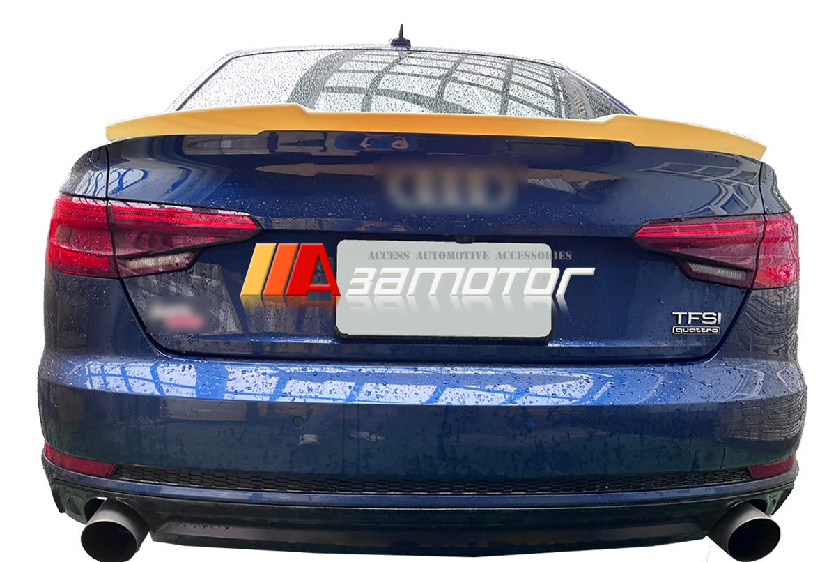 3AMOTOR Pre-Painted Rear Trunk Spoiler Wing M4 Style fit for 2017-2024 AUDI A4 S4 B9 Sedan