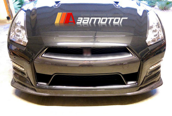 Carbon Fiber K Front Bumper Lip Spoiler fit for 2012-2016 Nissan GT-R R35 DBA