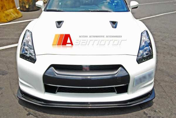 Carbon Fiber TS Front Bumper Lip Spoiler fit for 2008-2011 Nissan GT-R R35 CBA