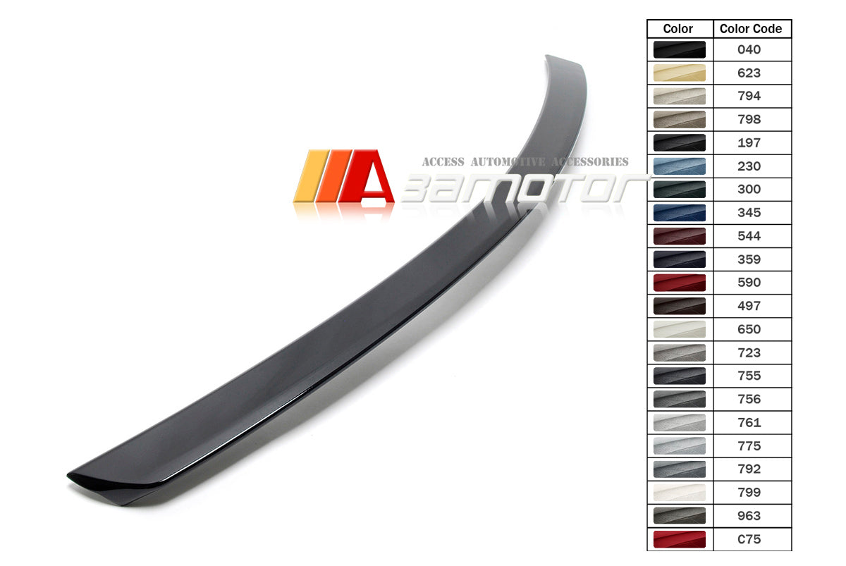3AMOTOR Pre-Painted Rear Trunk Spoiler Wing AM Style fit for 2008-2014 Mercedes W204 C-Class Sedan