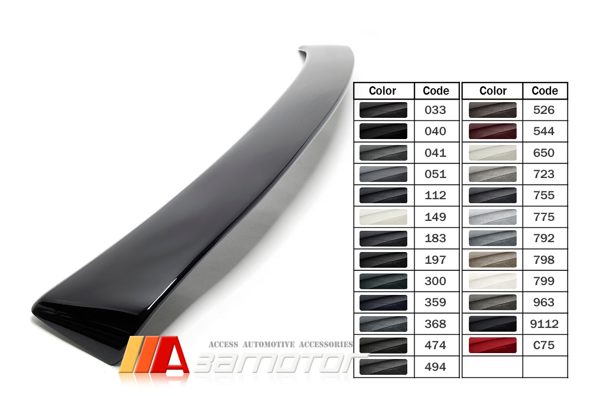 3AMOTOR Pre-Painted Roof Spoiler Wing L Style fit for 2007-2013 Mercedes W221 S-Class Sedan