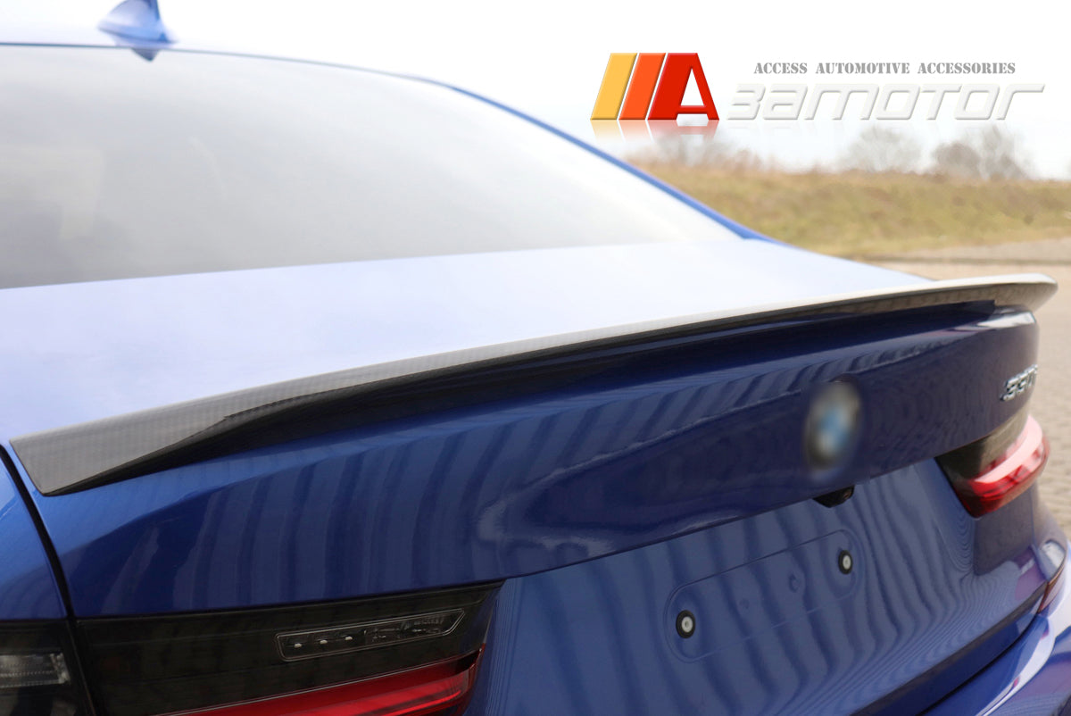 Carbon Fiber P Trunk Spoiler fit for 2019-2021 BMW G20 3-Series Sedan
