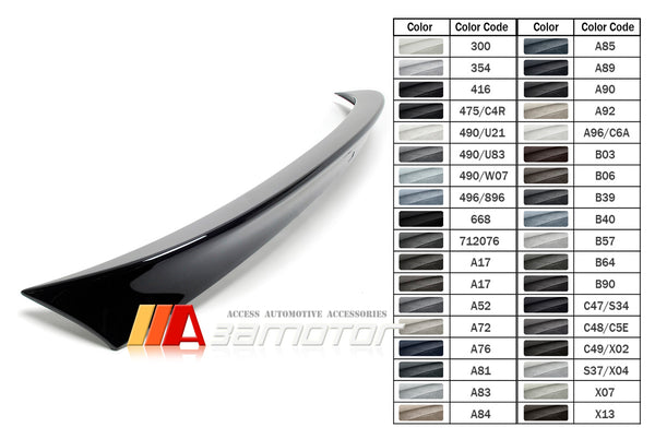 3AMOTOR Pre-Painted Rear Trunk Spoiler Wing fit for 2011-2016 BMW F10 5-Series Sedan / F90 M5