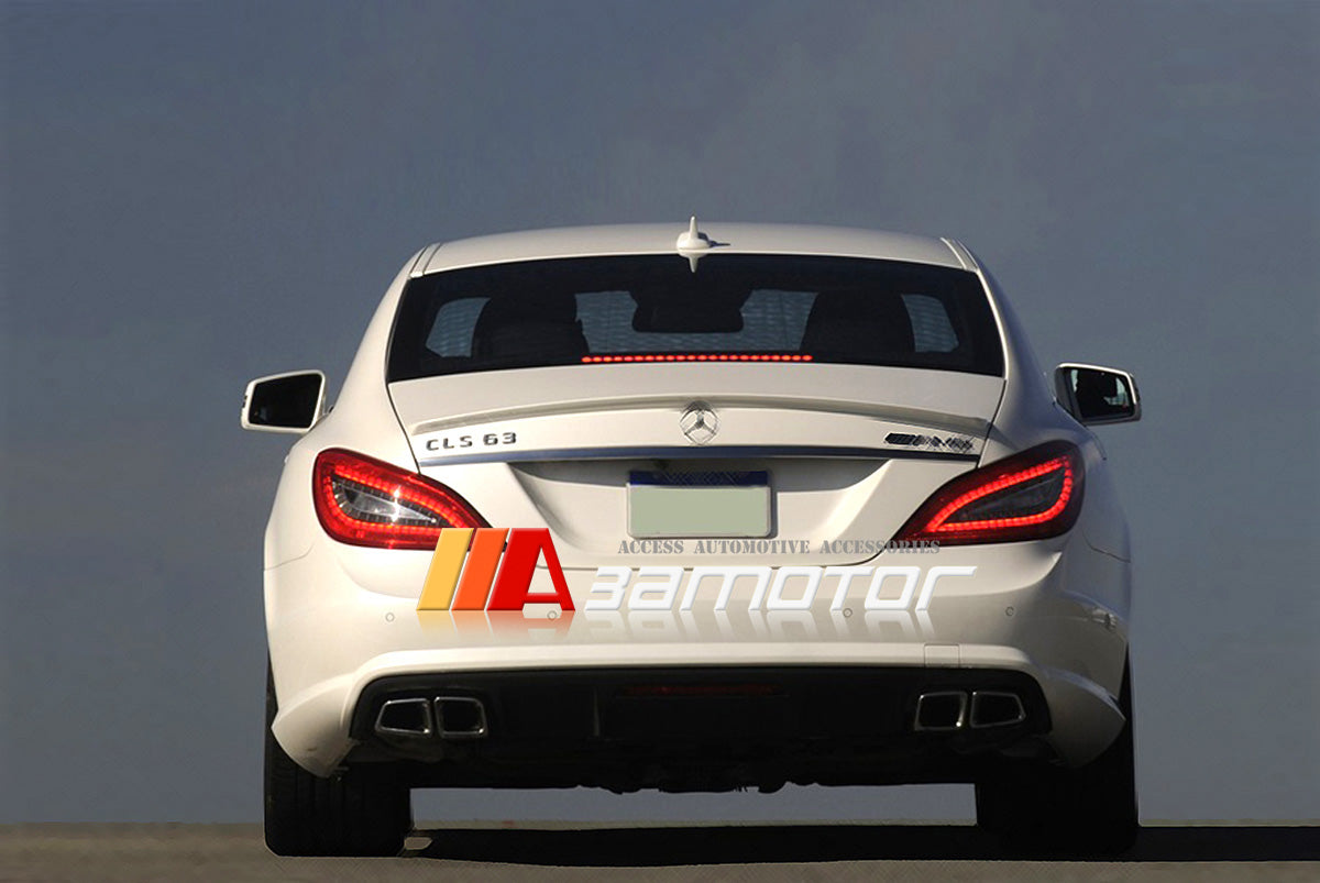 3AMOTOR Pre-Painted Rear Trunk Spoiler Wing AM Style fit for 2011-2018 Mercedes W218 CLS-Class Sedan